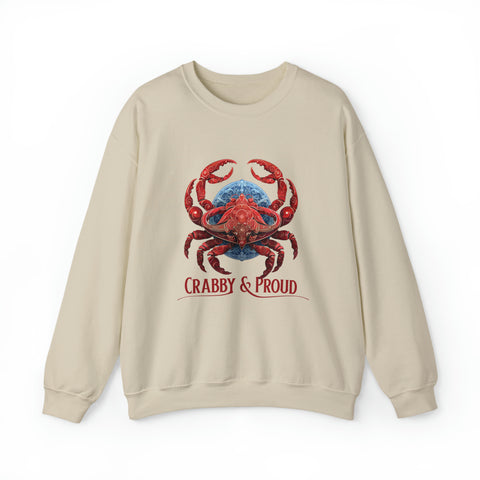 Unisex Cancer Crab Sweatshirt S Sand 