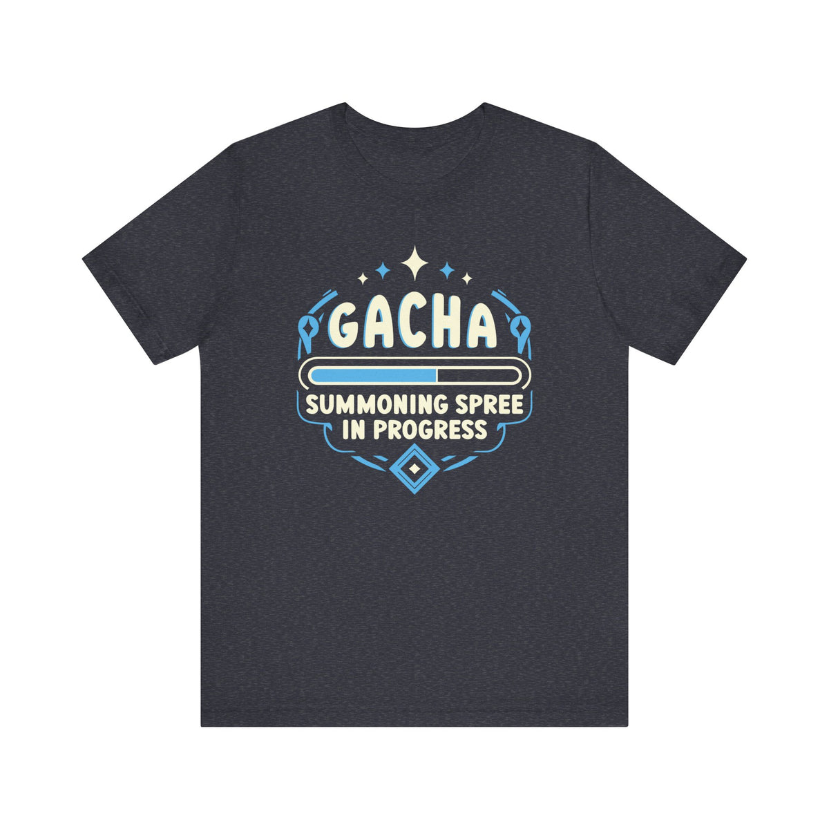 Unisex Gacha Summoning in Progress T Shirt Heather Navy S 