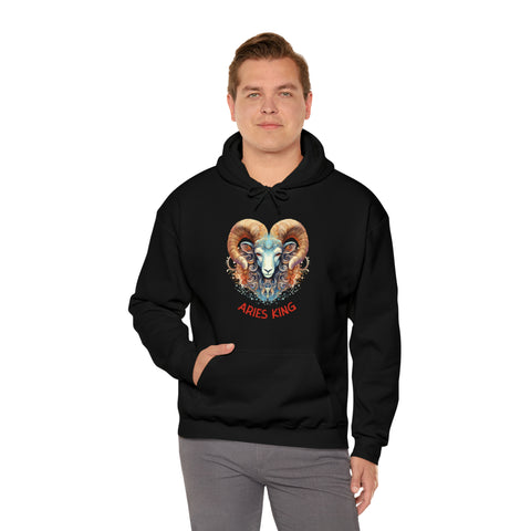 Mens Aries King Hoodie   