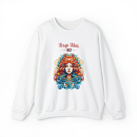 Unisex Virgo Vibes Only Sweatshirt S White 