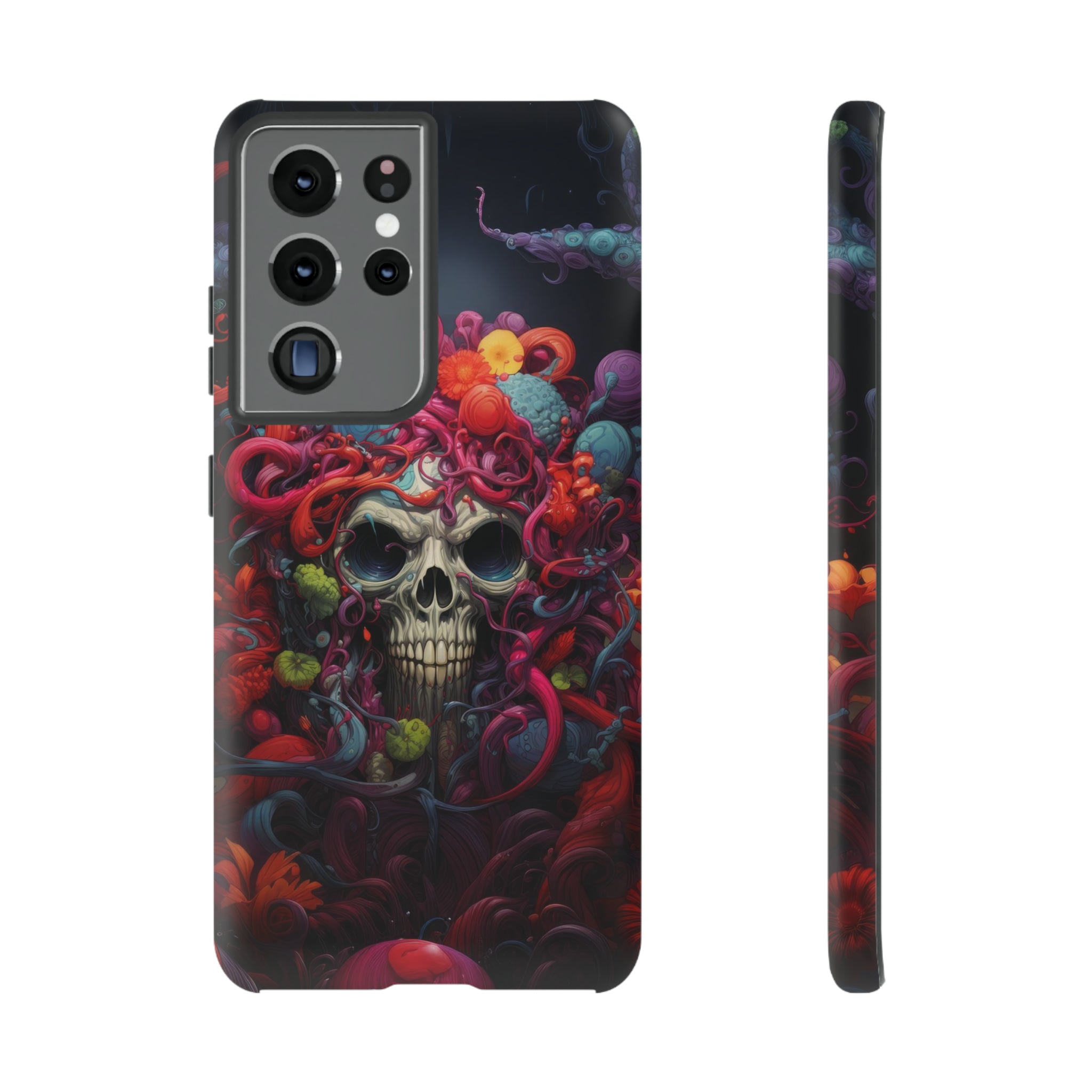 Psychedelic Skull & Tentacles Phone Case Samsung Galaxy S21 Ultra Matte 