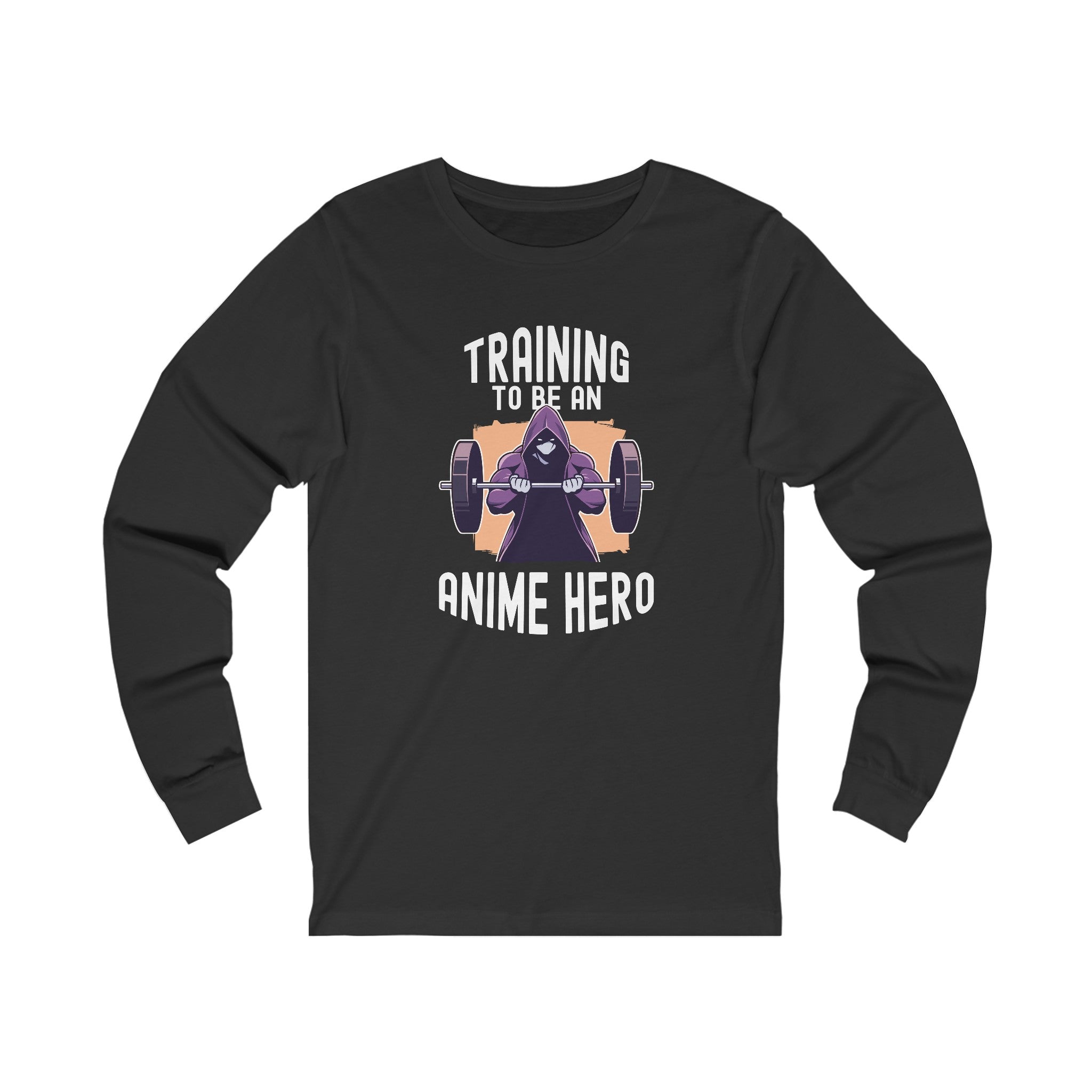 Unisex Training to be an Anime Hero Long Sleeve T Shirt S Dark Grey Heather 