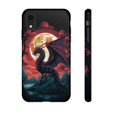 Dragon Fiery Moonlight Phone Case iPhone XR Glossy 