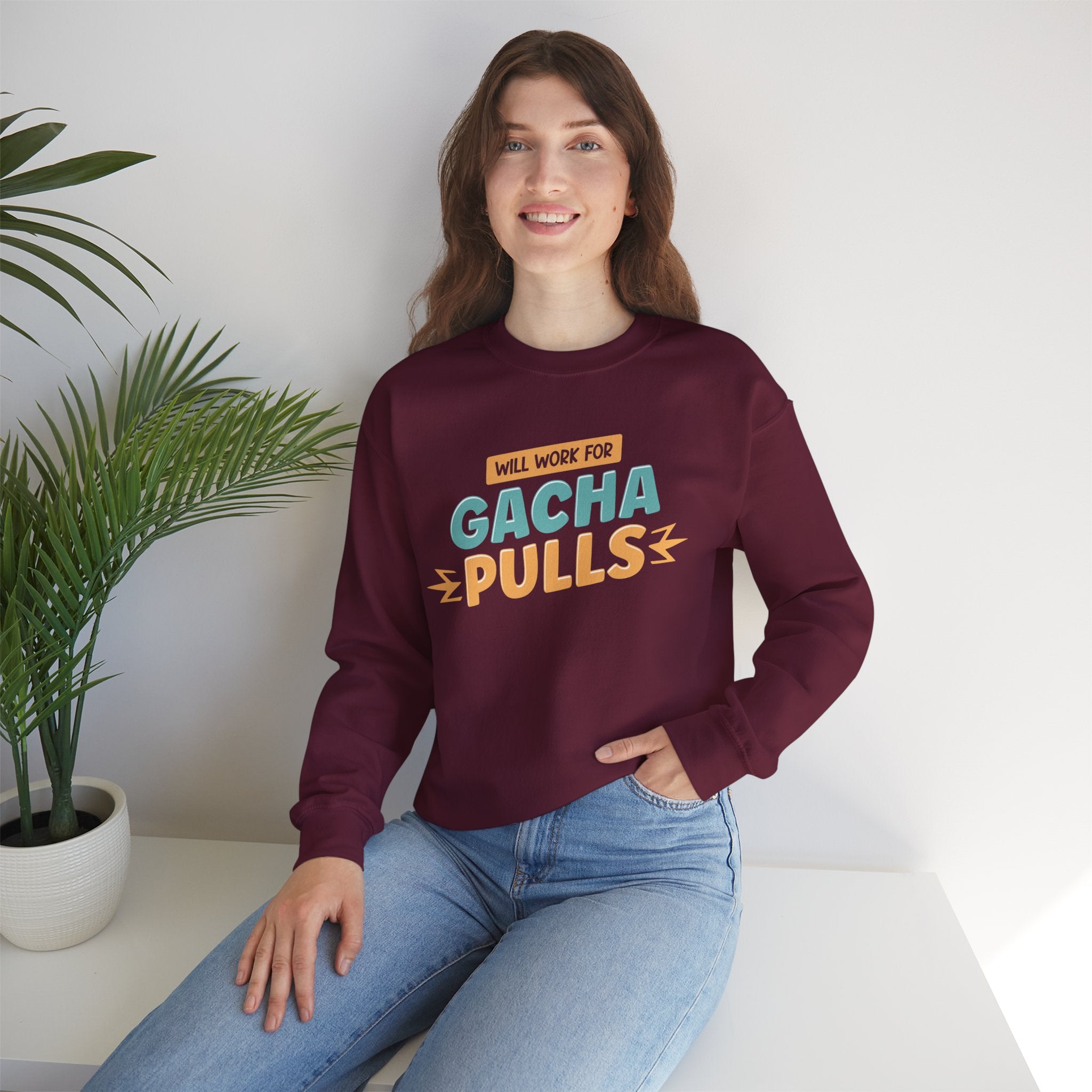 Unisex Will Work for Gacha Pulls Sweatshirt   