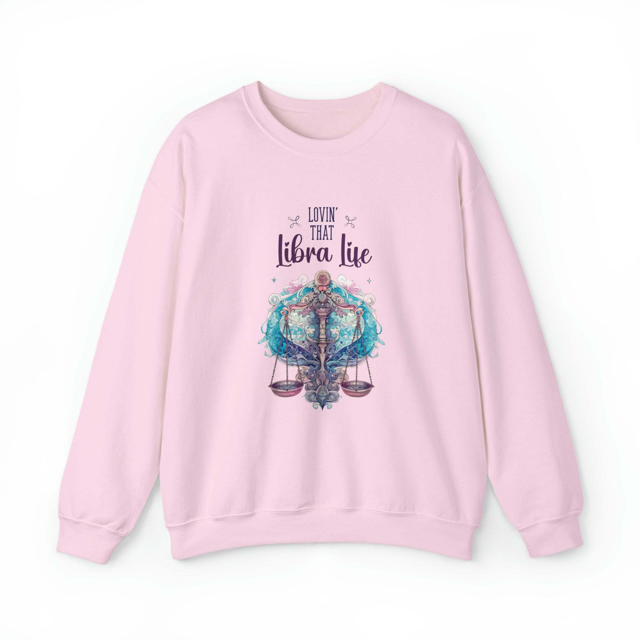 Unisex Libra Life Sweatshirt S Light Pink 