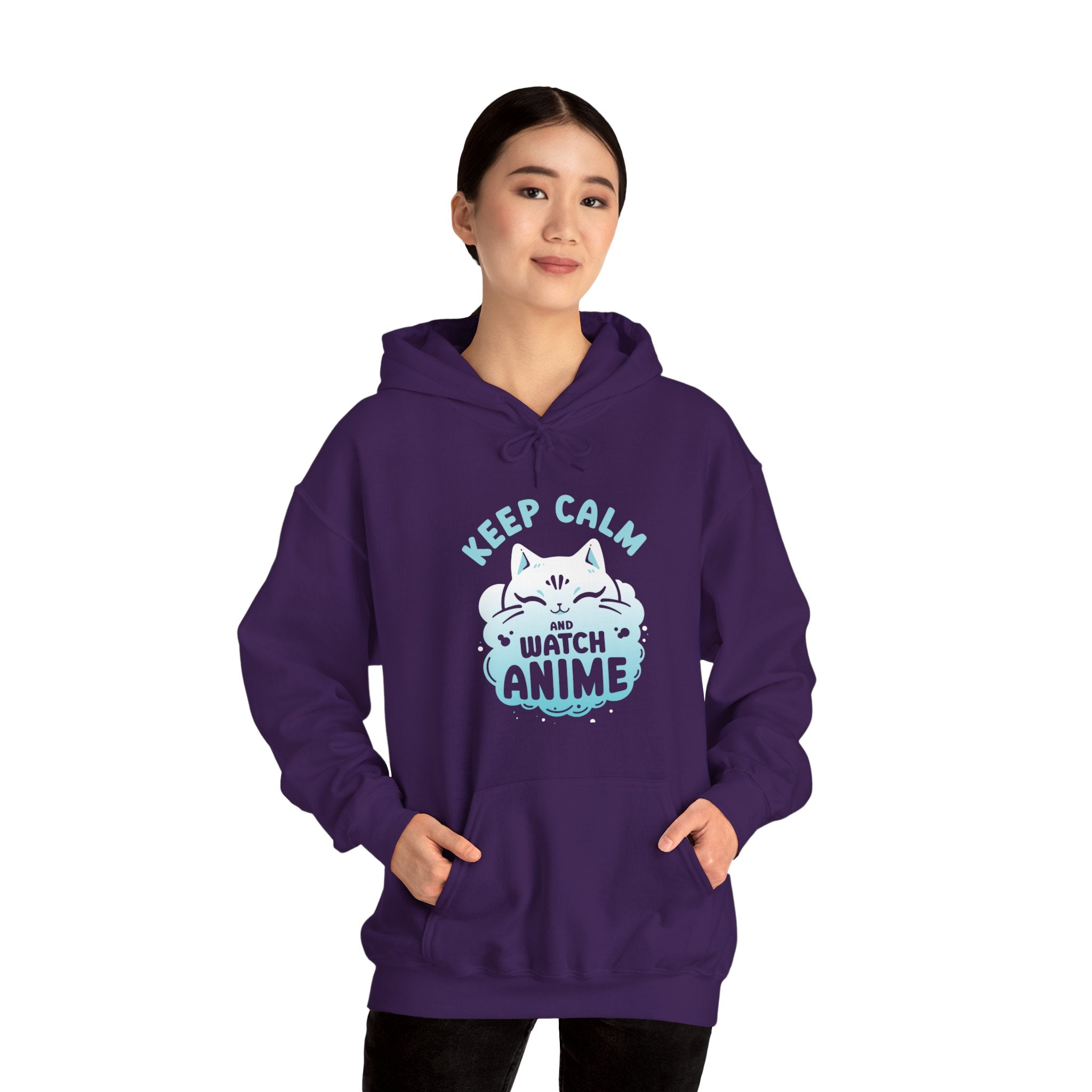 Unisex Keep Calm and Watch Anime Hoodie   