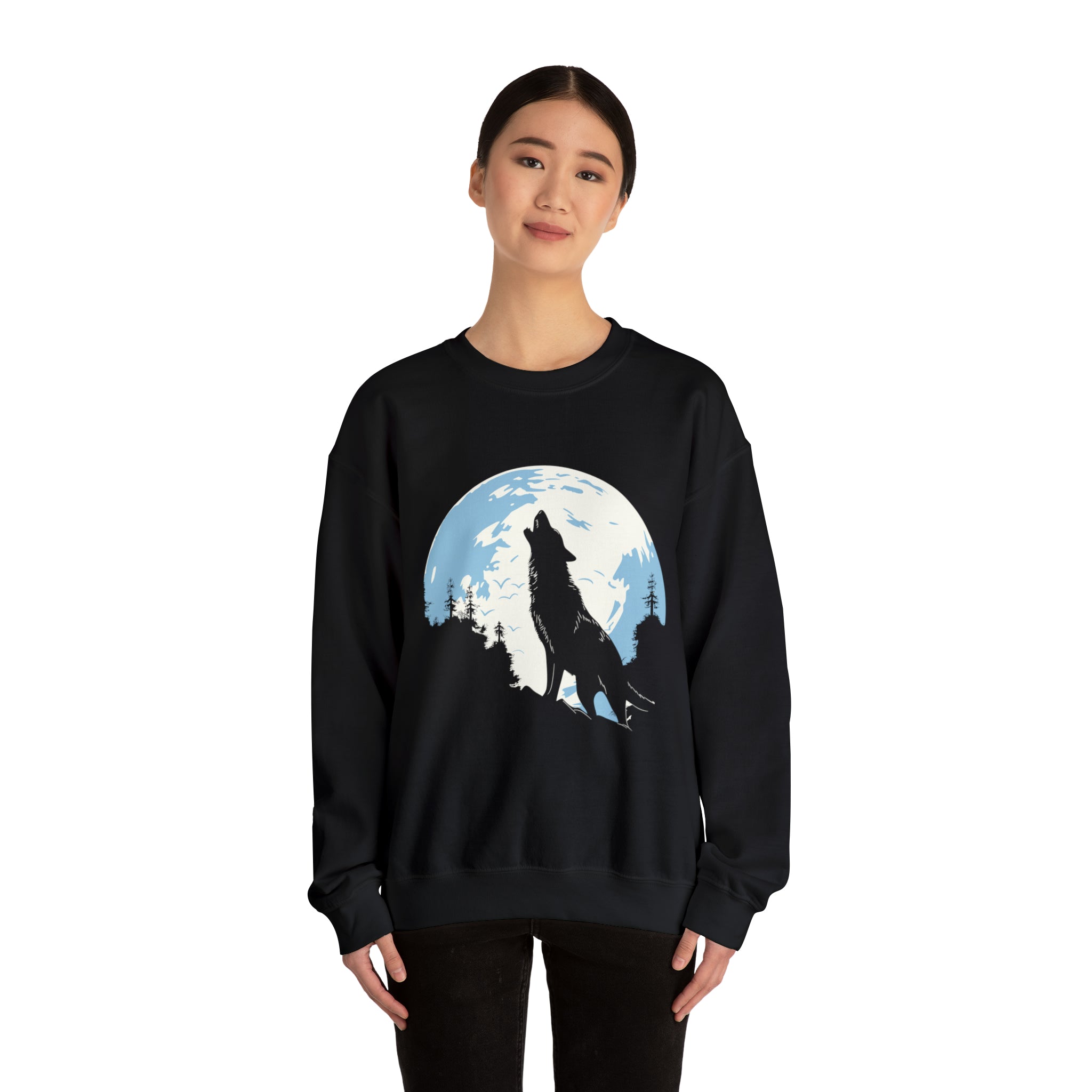 Unisex Howling Wolf Sweatshirt   