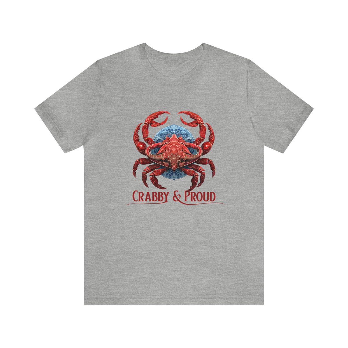 Unisex Cancer Crab T Shirt Athletic Heather S 