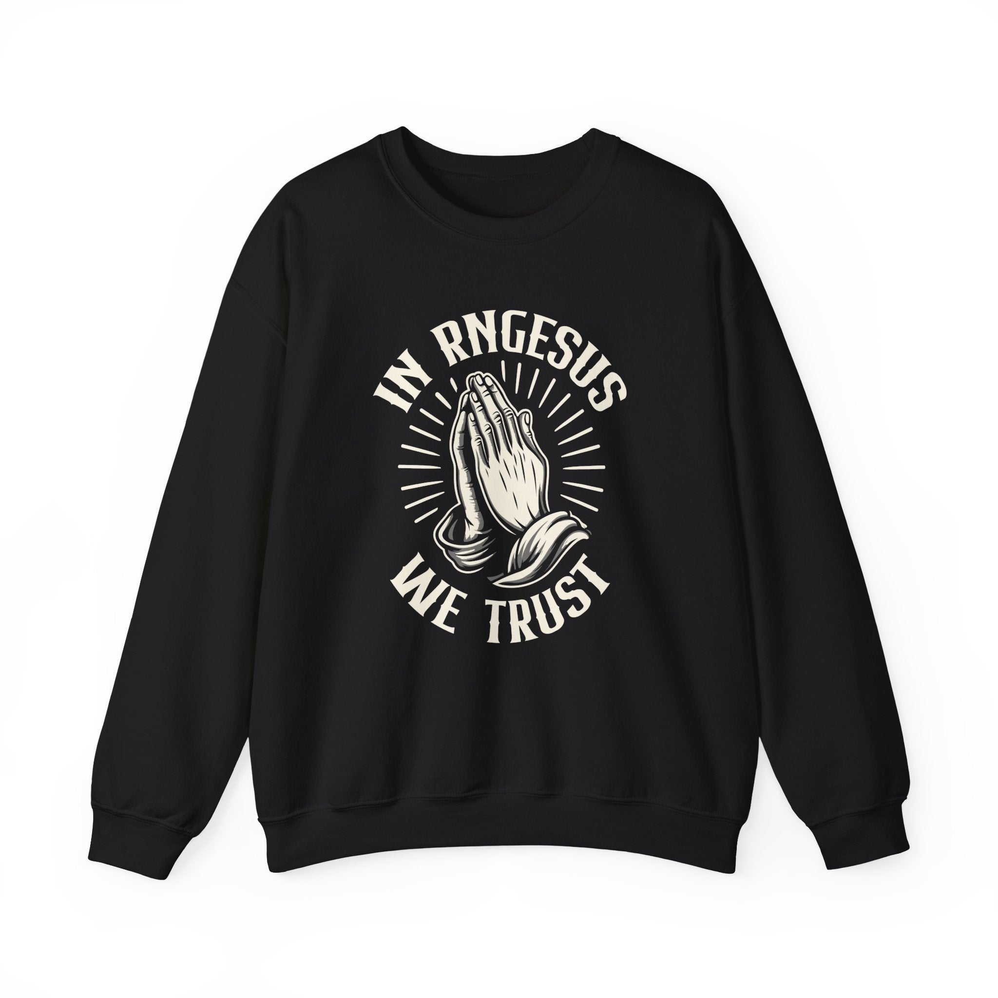 Unisex In RNGesus We Trust Sweatshirt S Black 