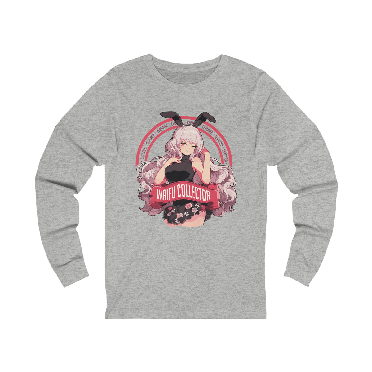 Unisex Certified Waifu Collector Long Sleeve T Shirt S Athletic Heather 