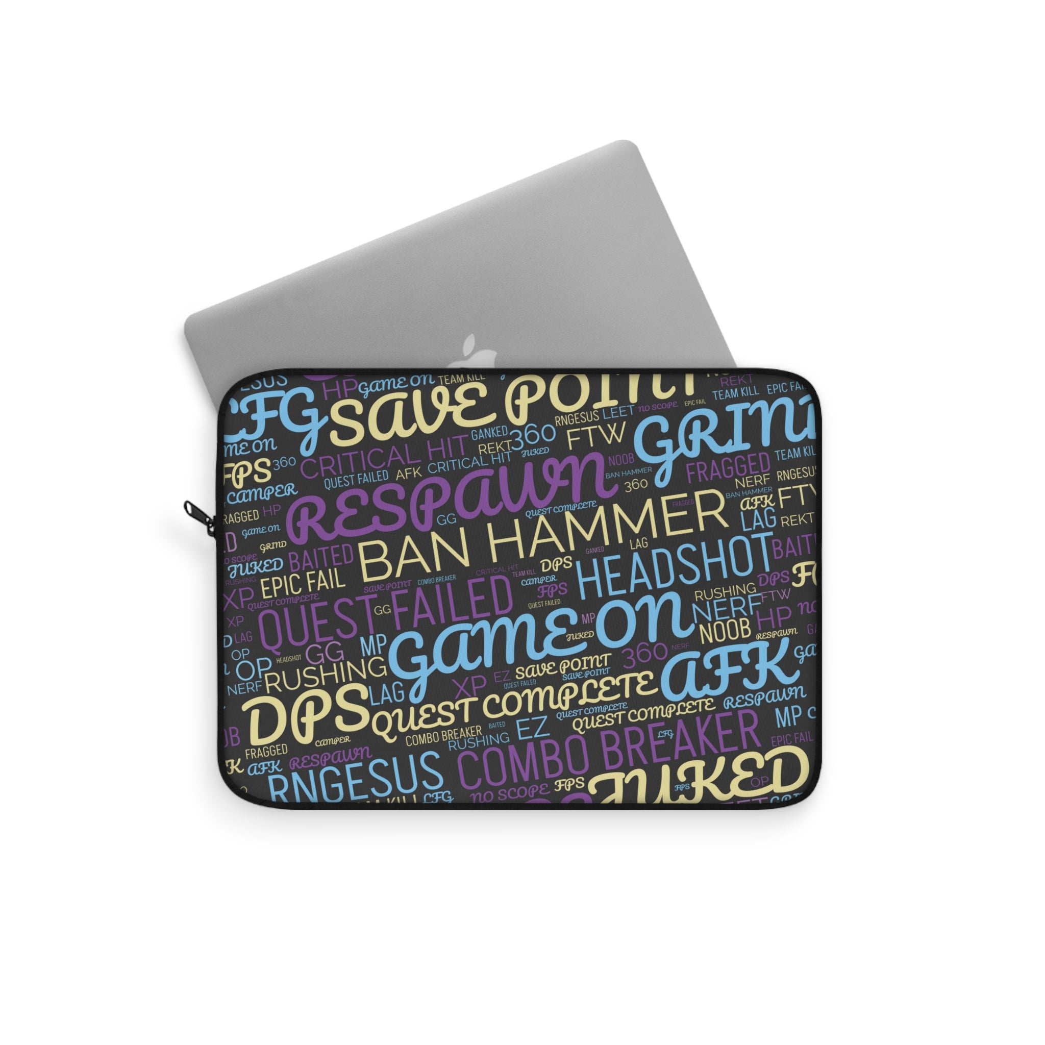 Gaming Words Laptop Sleeve   