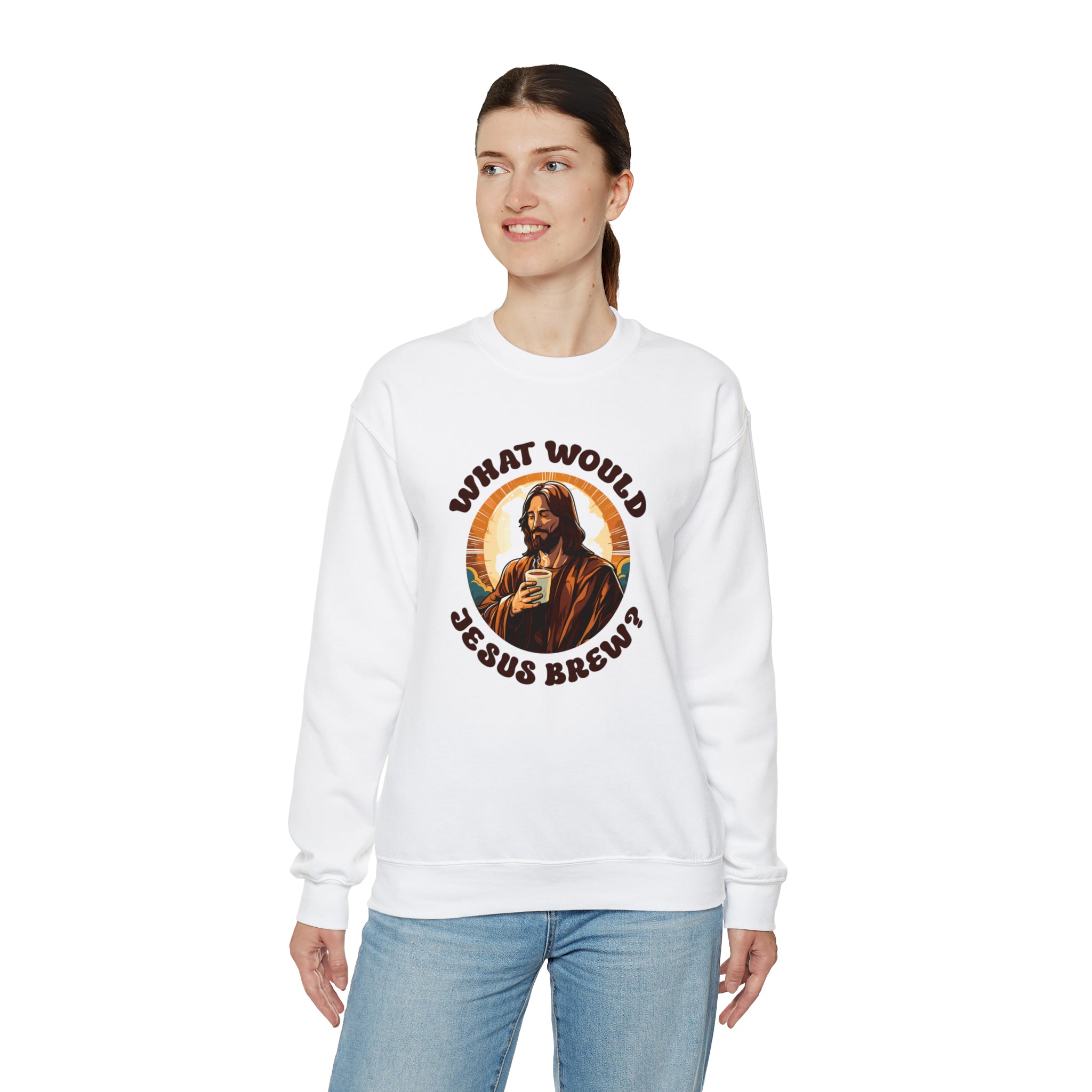 Unisex What Would Jesus Brew Coffee Sweatshirt   