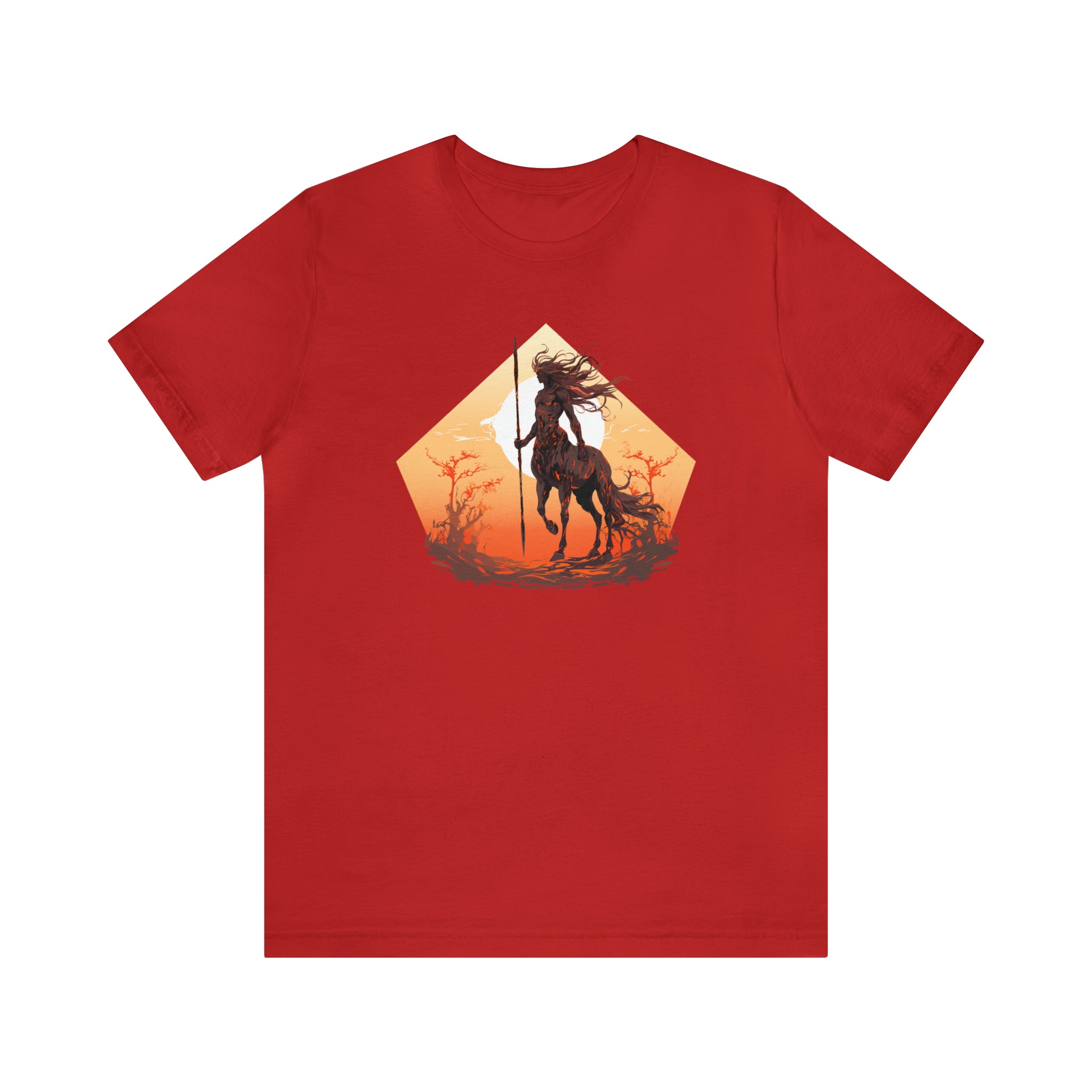 Unisex Centaur Warrior T Shirt Red S 