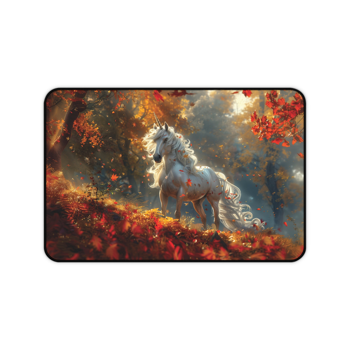 Autumn Unicorn Desk Mat 12" × 18"  