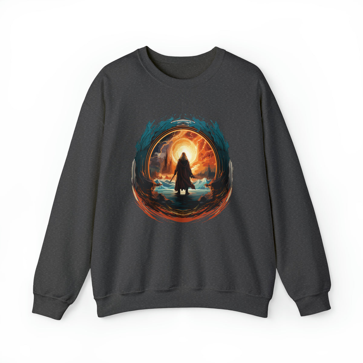 Unisex Wizard Portal Sweatshirt S Dark Heather 