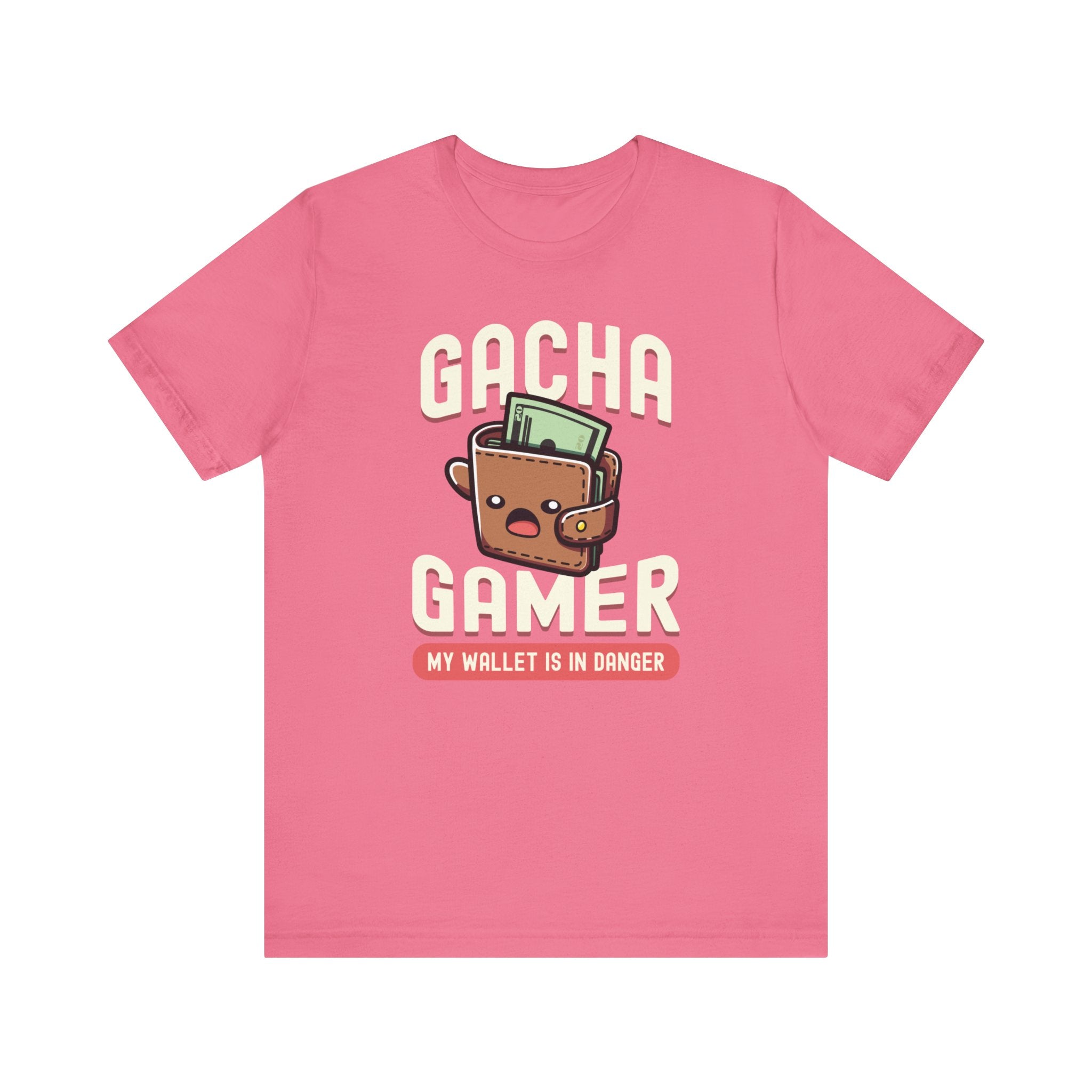 Unisex Gacha Gamer My Wallet is in Trouble T Shirt Charity Pink S 