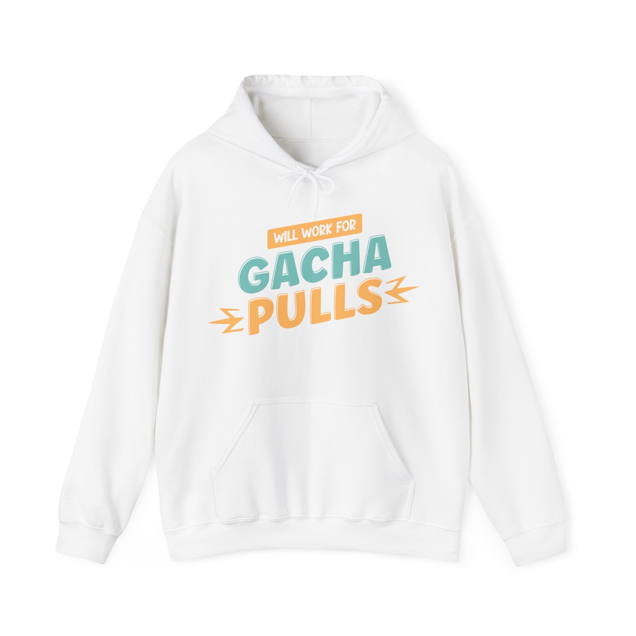 Unisex Will Work for Gacha Pulls Hoodie White S 