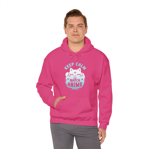 Unisex Keep Calm and Watch Anime Hoodie   