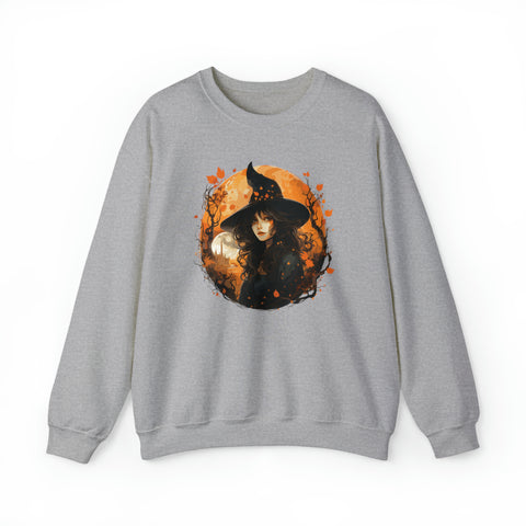 Unisex Autumn Witch Sweatshirt S Sport Grey 