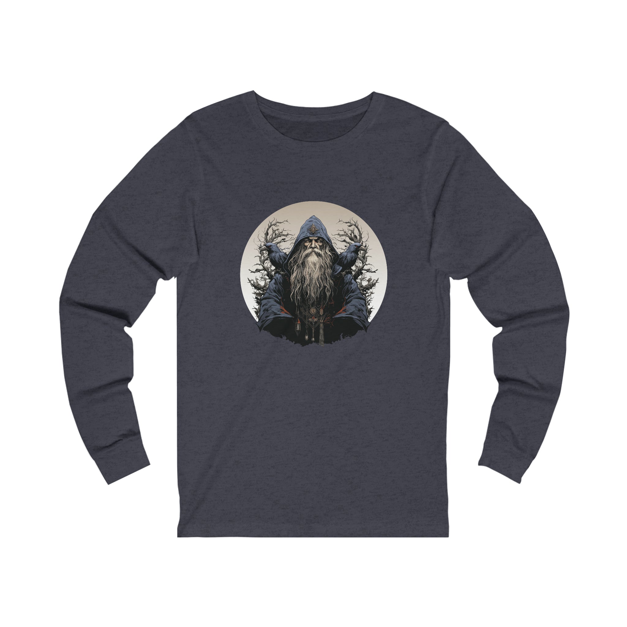 Unisex Odin Ravens Long Sleeve T Shirt S Heather Navy 