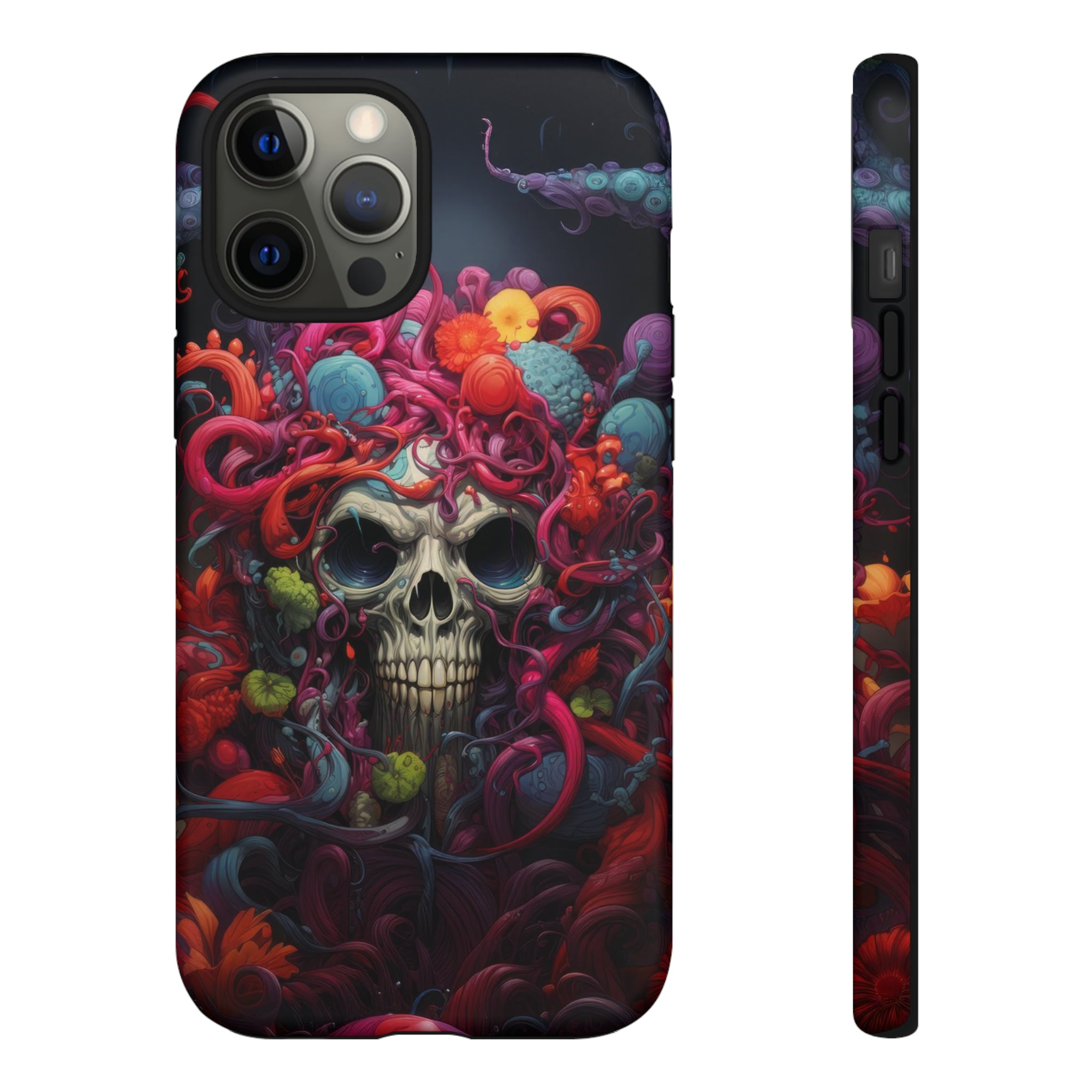 Psychedelic Skull & Tentacles Phone Case iPhone 12 Pro Max Matte 