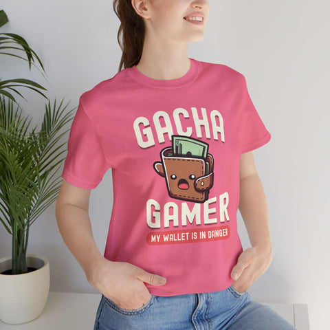 Unisex Gacha Gamer My Wallet is in Trouble T Shirt   