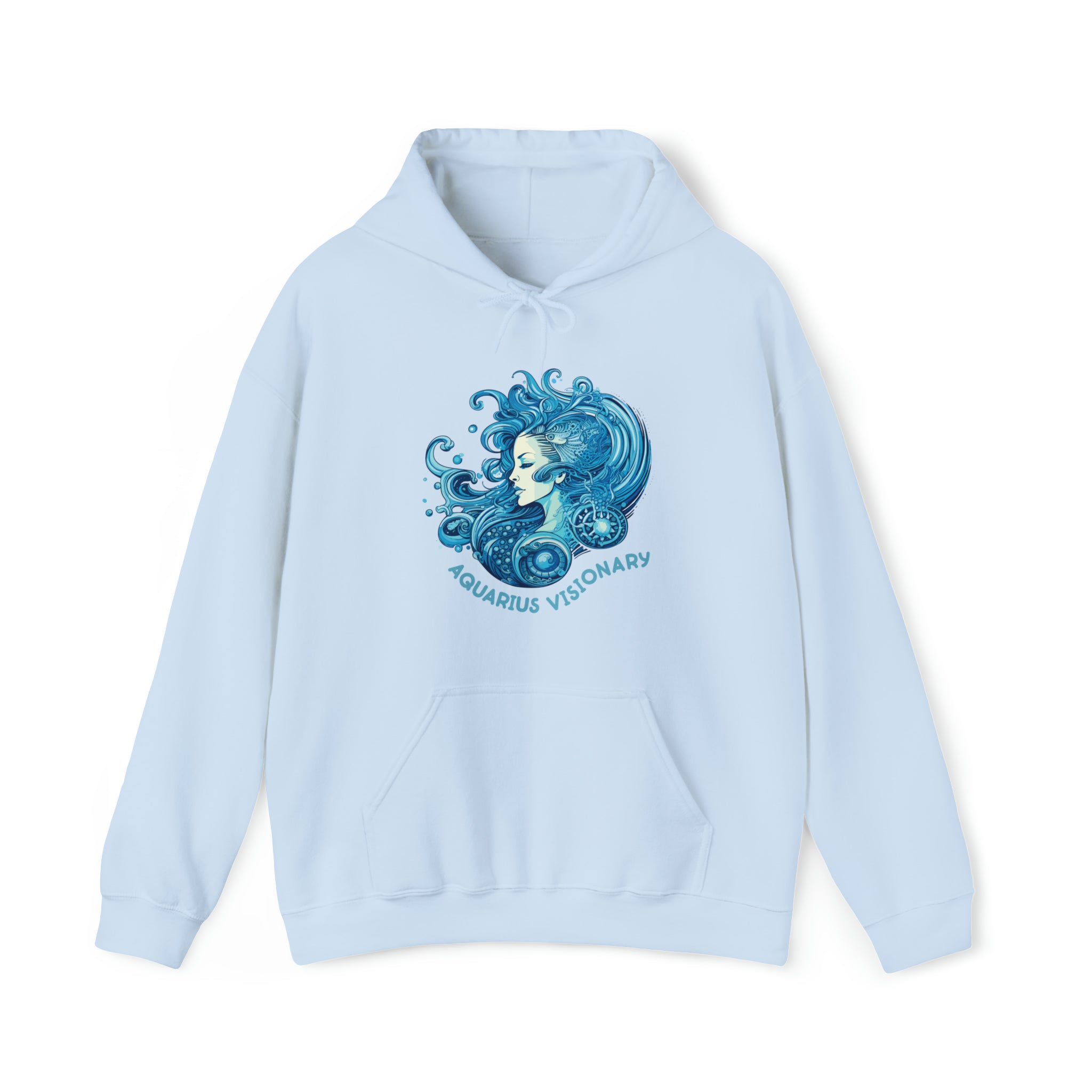 Unisex Aquarius Visionary Hoodie Light Blue S 