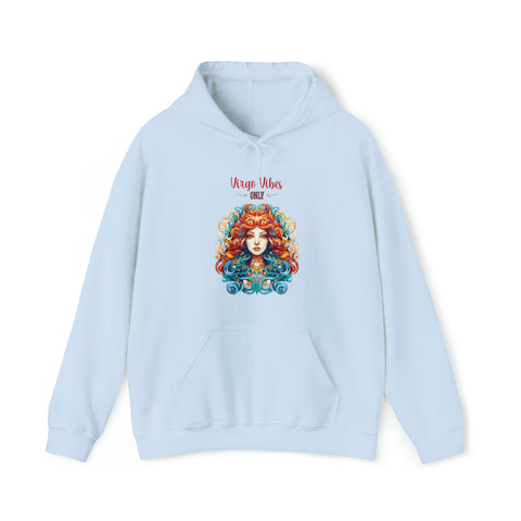 Unisex Virgo Vibes Only Hoodie Light Blue S 