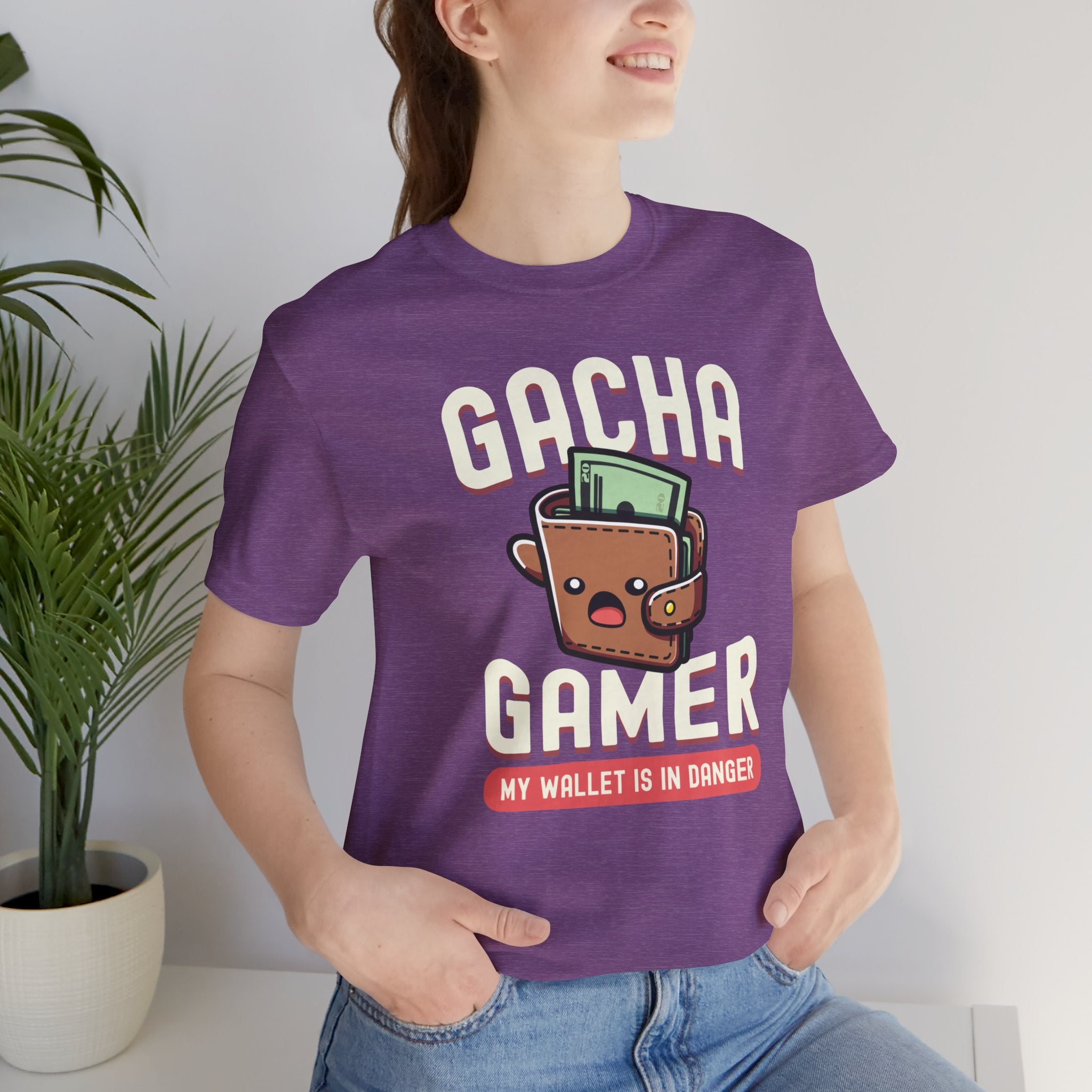 Unisex Gacha Gamer My Wallet is in Trouble T Shirt   