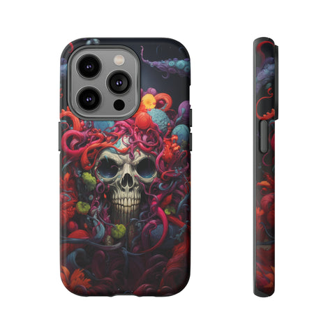 Psychedelic Skull & Tentacles Phone Case iPhone 14 Pro Matte 