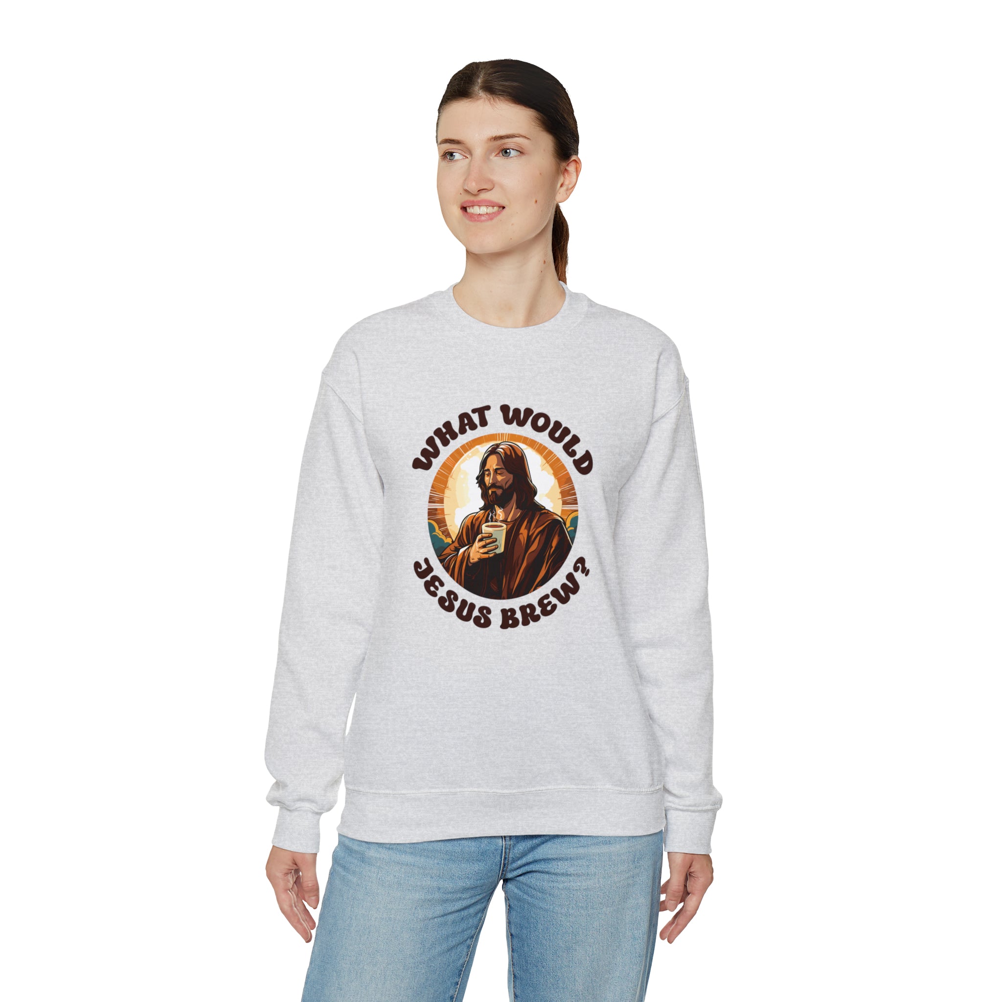 Unisex What Would Jesus Brew Coffee Sweatshirt   