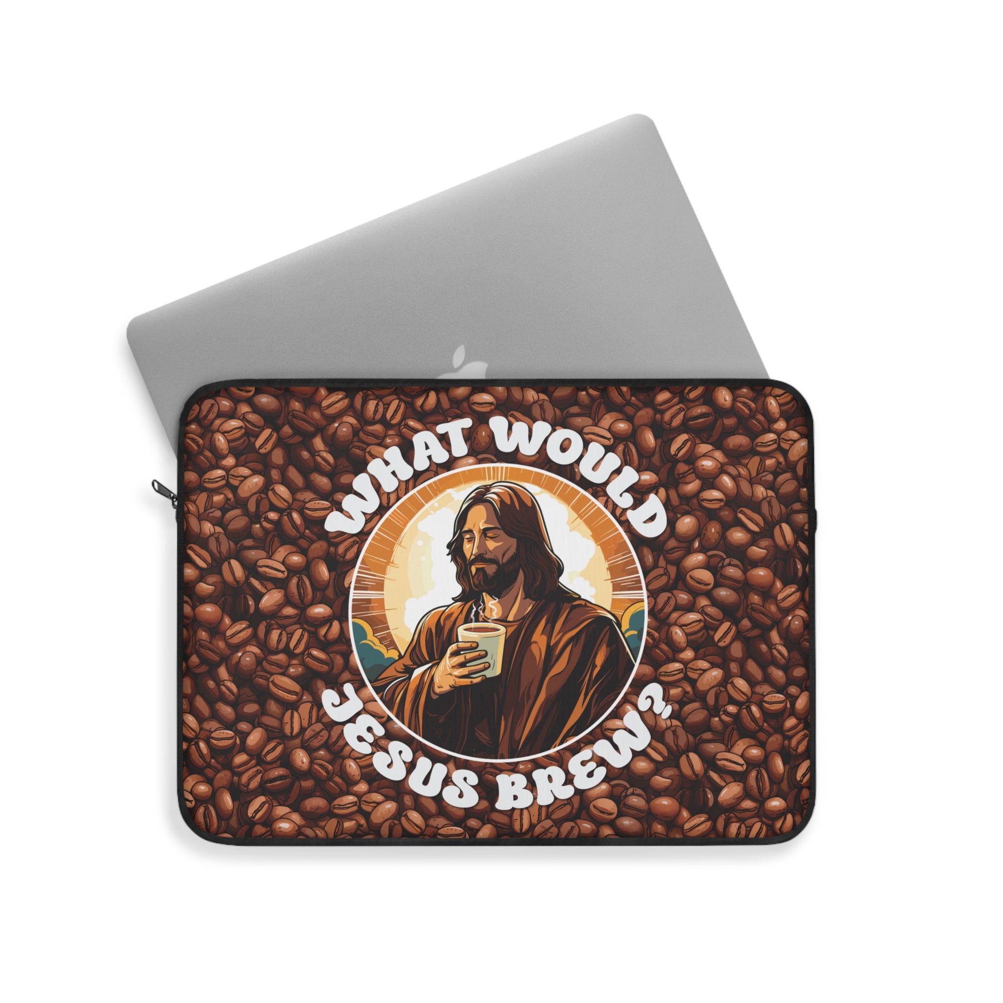 What Would Jesus Brew Coffee Laptop Sleeve   