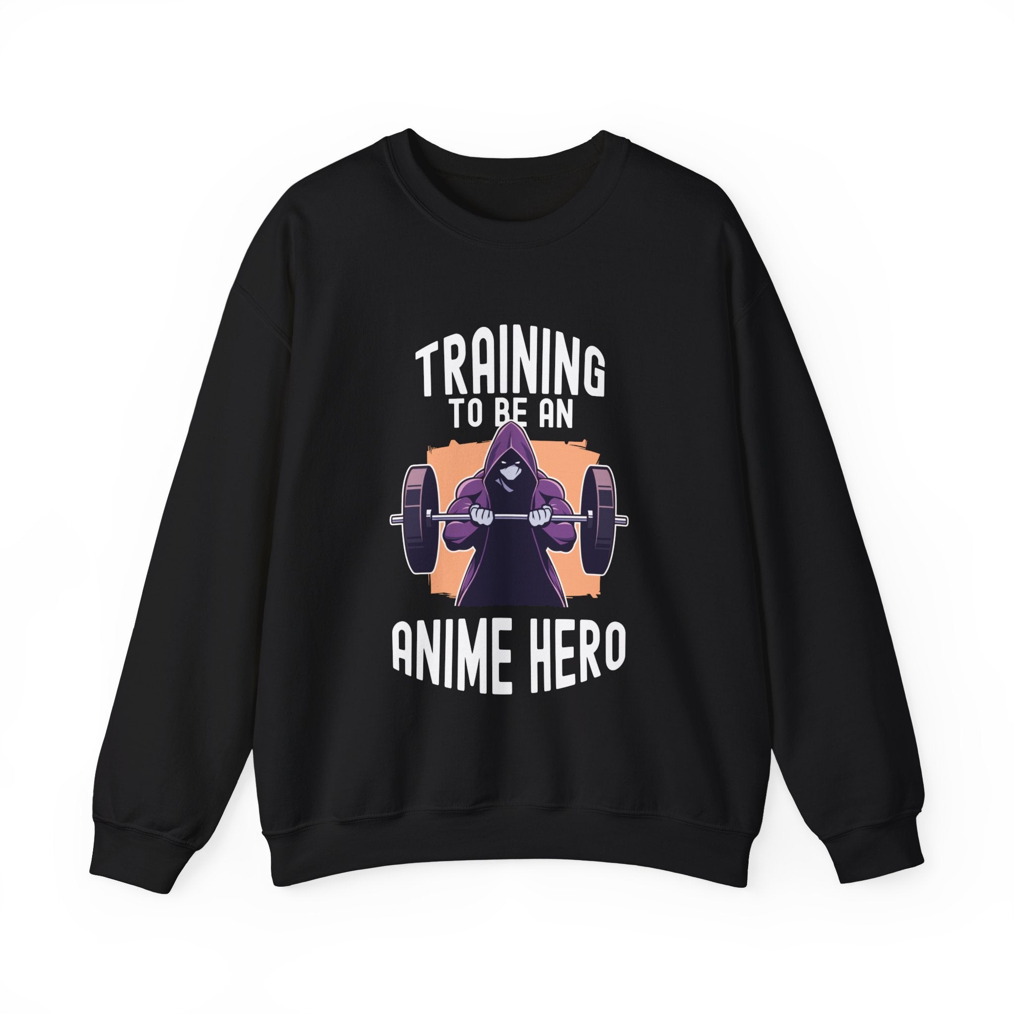 Unisex Training to be an Anime Hero Sweatshirt S Black 