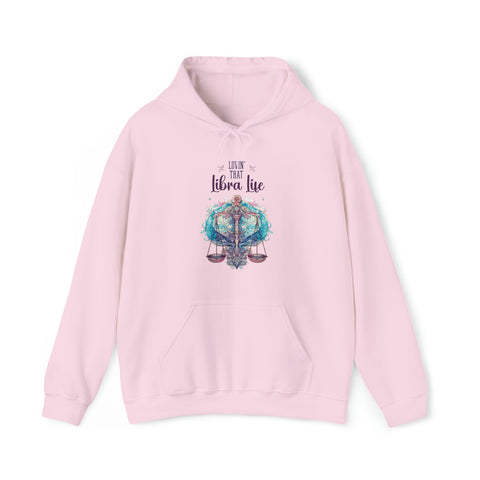 Unisex Libra Life Hoodie Light Pink S 