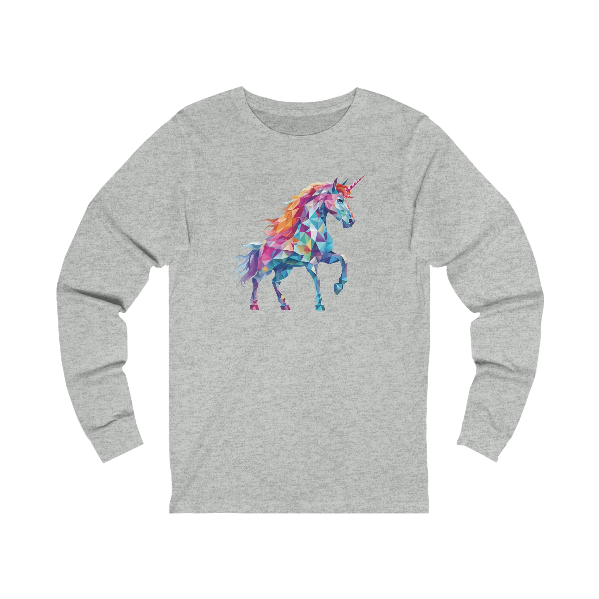 Unisex Crystallized Unicorn Long Sleeve T Shirt   