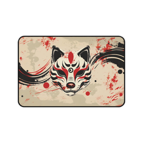 Kitsune Mask Desk Mat 12" × 18"  