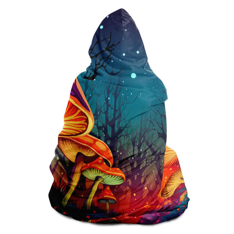 Mushroom Forest Hooded Blanket   