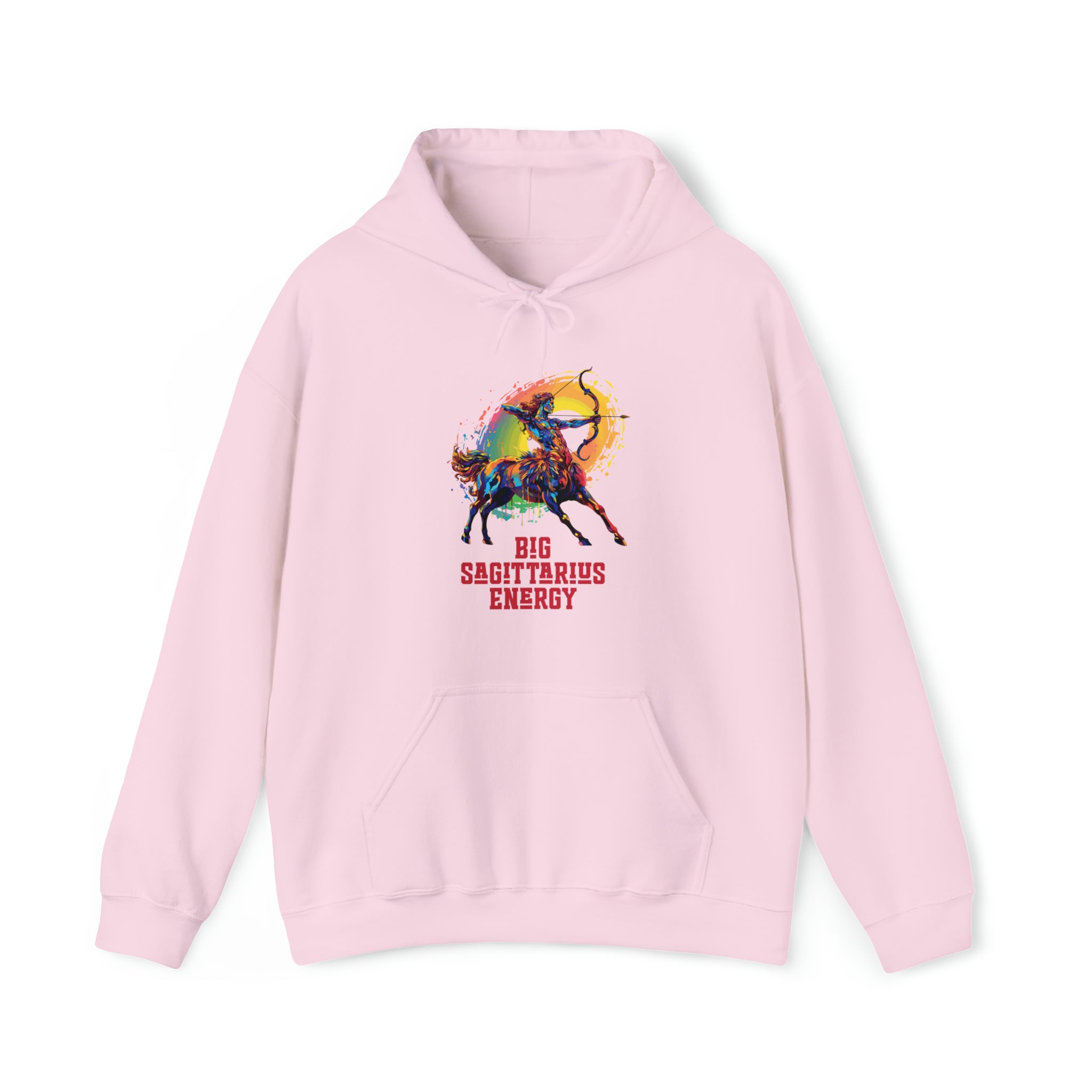 Unisex Big Sagittarius Energy Hoodie Light Pink S 