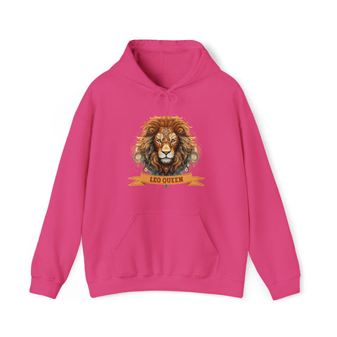 Womens Leo Queen Hoodie Heliconia S 