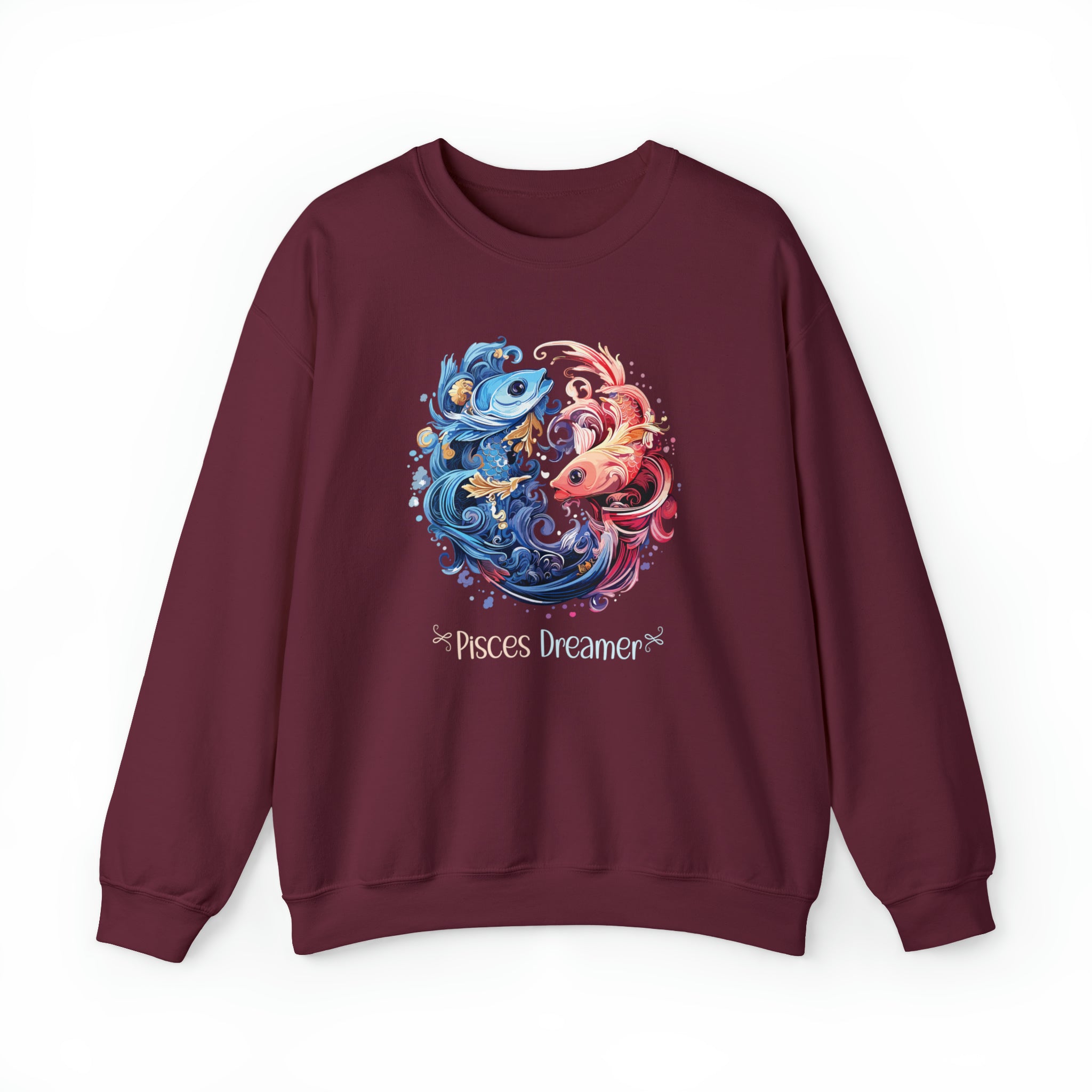 Unisex Pisces Dreamer Sweatshirt S Maroon 