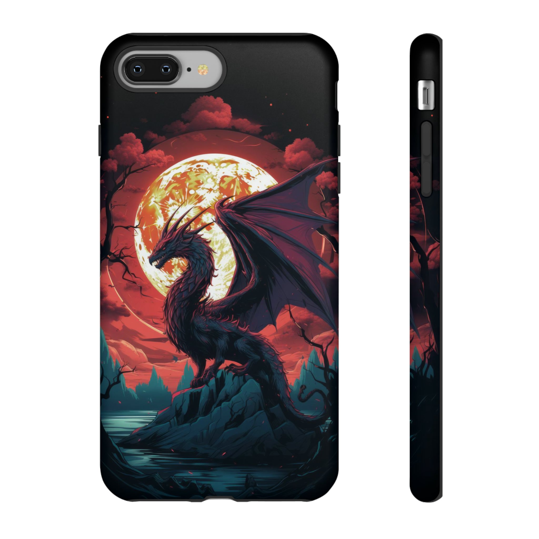 Dragon Fiery Moonlight Phone Case iPhone 8 Plus Matte 