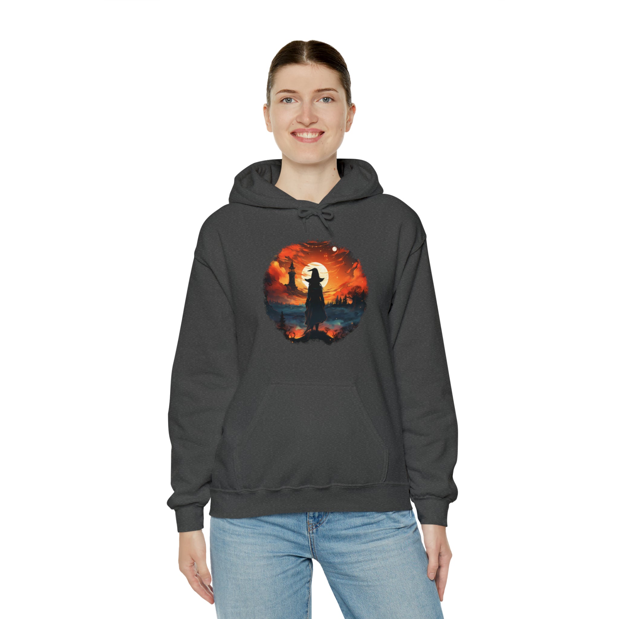 Unisex Witch Silhouette Hoodie   