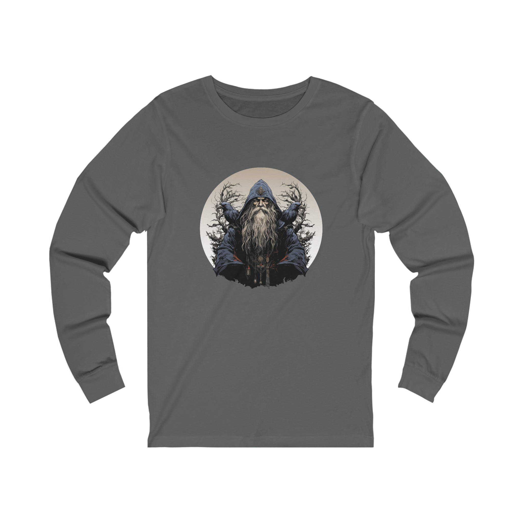 Unisex Odin Ravens Long Sleeve T Shirt S Asphalt 