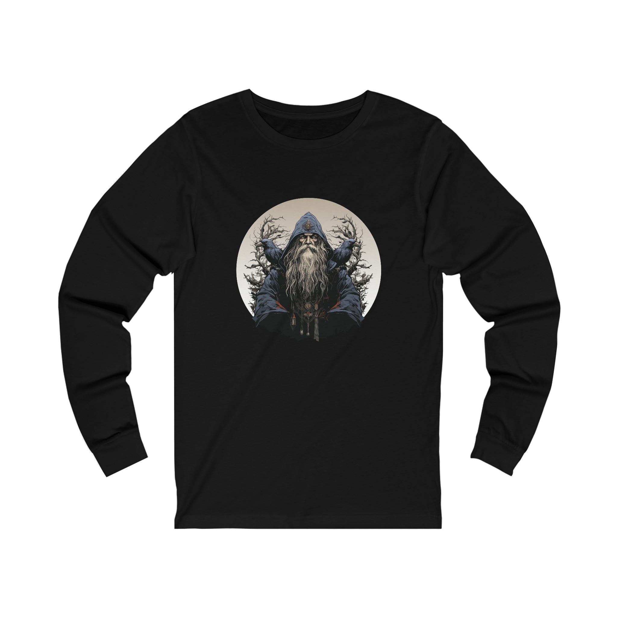 Unisex Odin Ravens Long Sleeve T Shirt S Black 