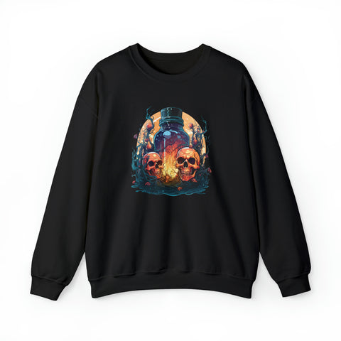 Unisex Magic Potion & Skulls Sweatshirt S Black 