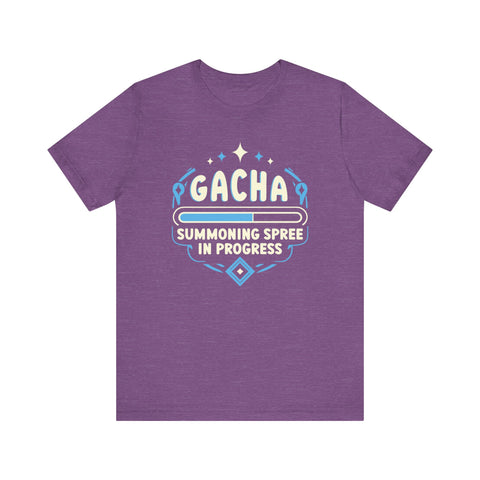 Unisex Gacha Summoning in Progress T Shirt Heather Team Purple S 