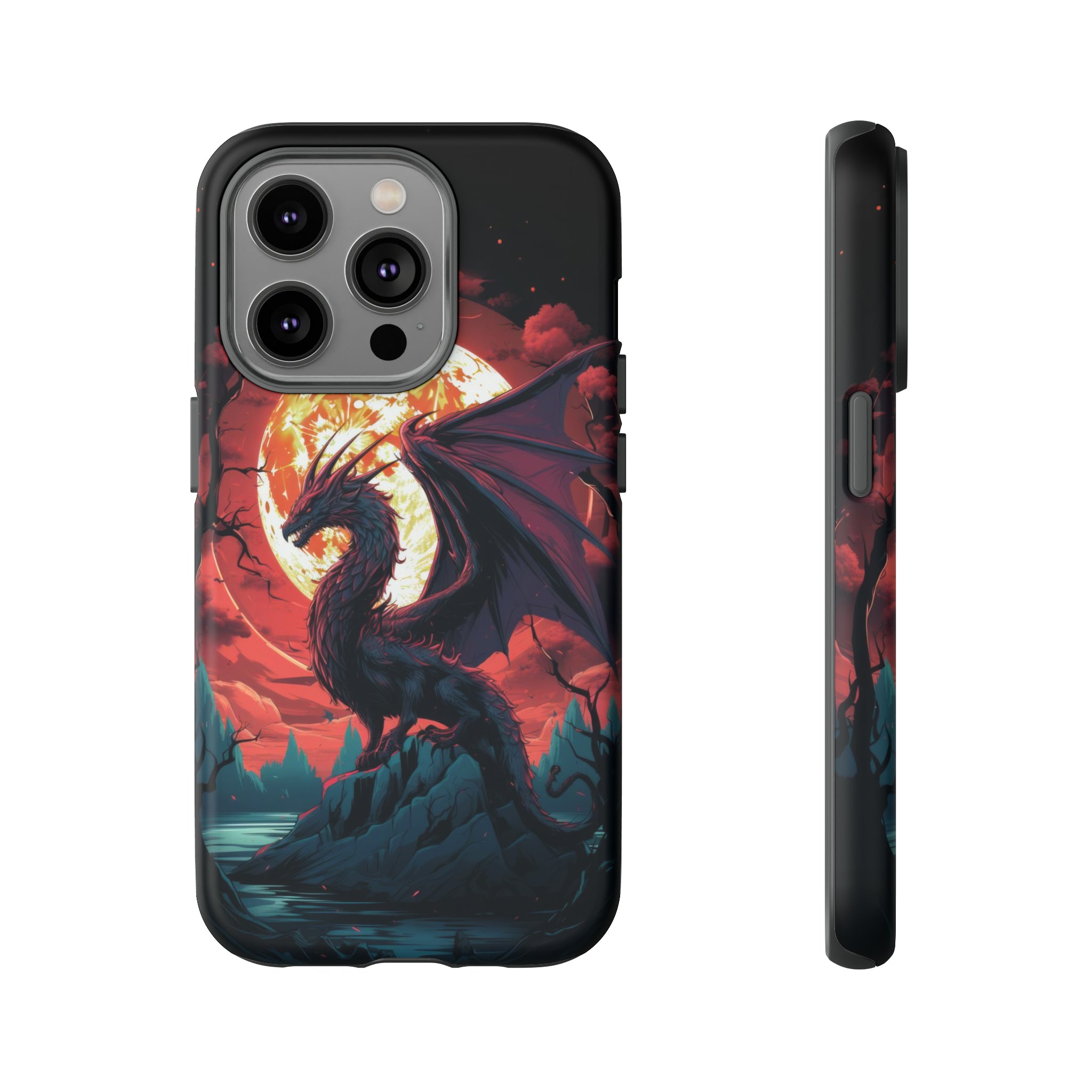 Dragon Fiery Moonlight Phone Case iPhone 14 Pro Matte 