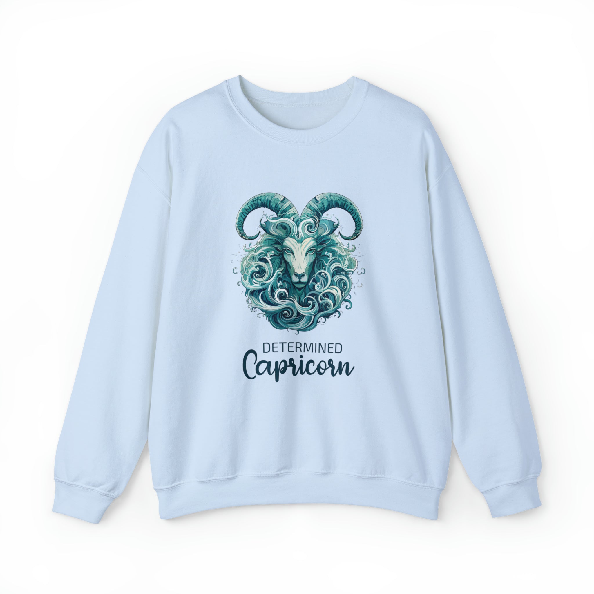 Unisex Capricorn Goat Sweatshirt S Light Blue 