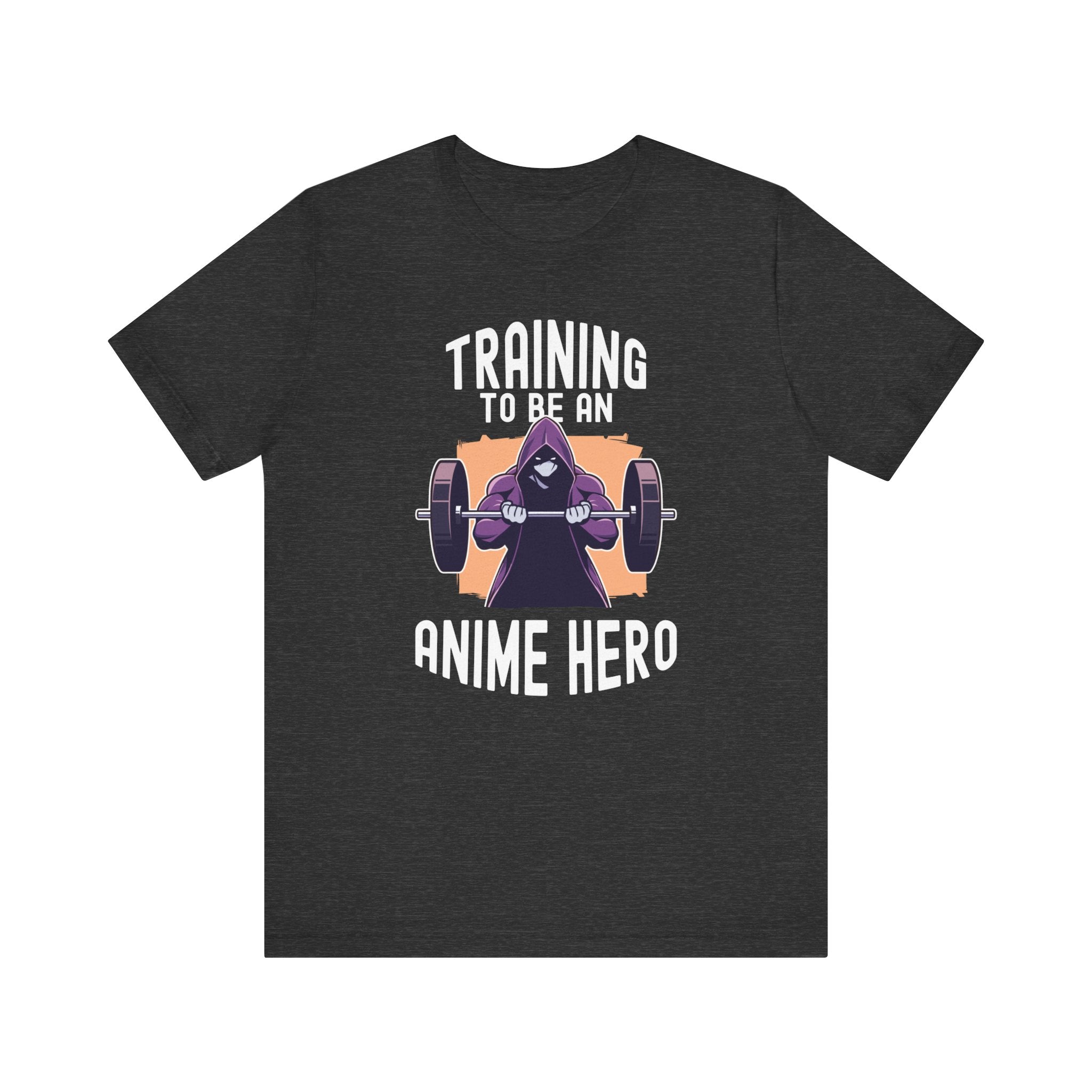 Unisex Training to Be an Anime Hero T Shirt Dark Grey Heather S 