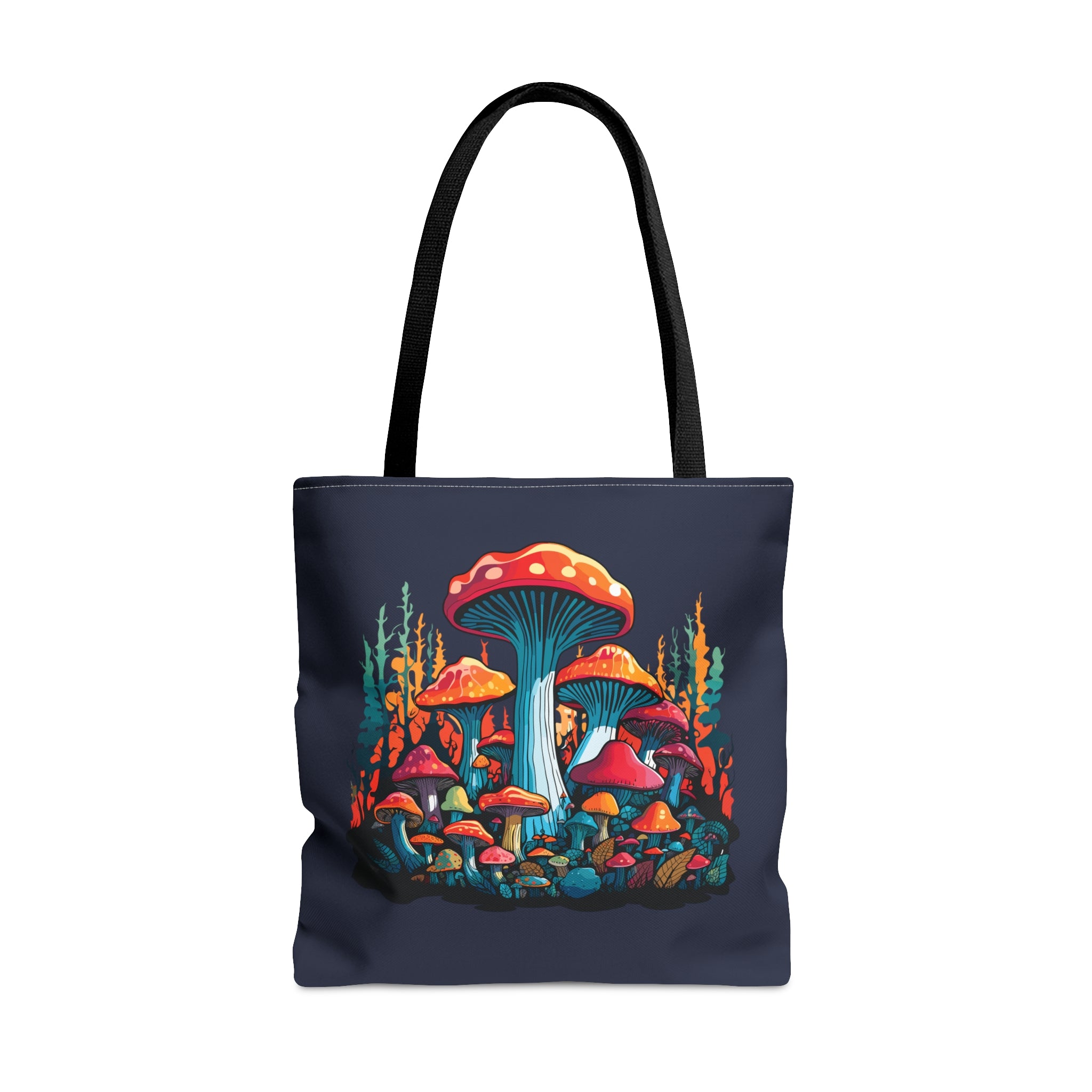 Orange Mushroom Forest Tote Bag Large  